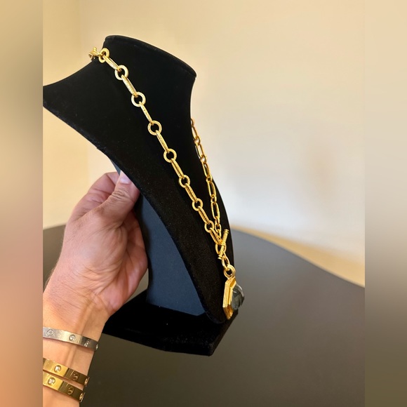 NWT Authentic Rare Luxury Julie Vos Iridescent Charcoal Blue Statement Necklace - Picture 13 of 17